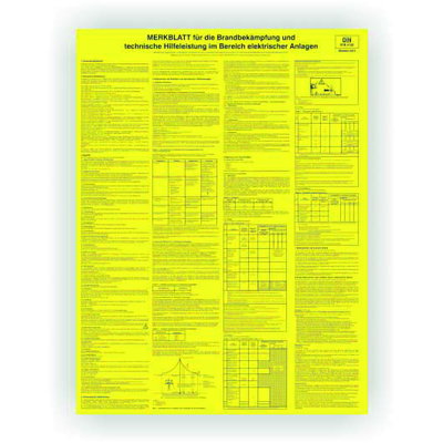 Sicherheitsaushang Merkblatt f. d. Brandbekämpfung