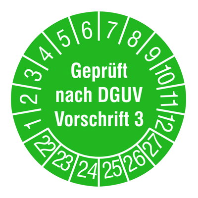 Prüfplakette Nächster Prüftermin DGUV V3 2023 blau