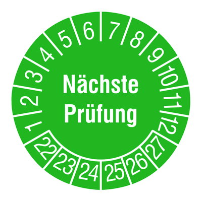 Kabelprüfplakette Geprüft nach DGUV V3 2023 blau