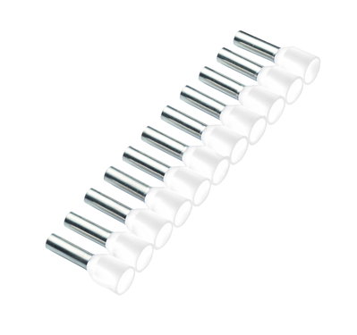 Isolierte Aderendhülse Bandware 0,5 mm³/8mm weiß Bandware, verzinntes Elektrolyt-Kupfer