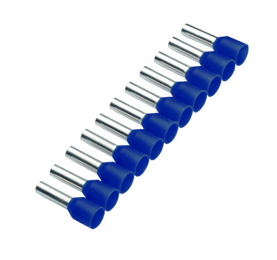 Isolierte Aderendhülse, Bandware, Stift-/Gesamtlänge 8/14mm, 1,5 mm³, Kennfarbe schwarz