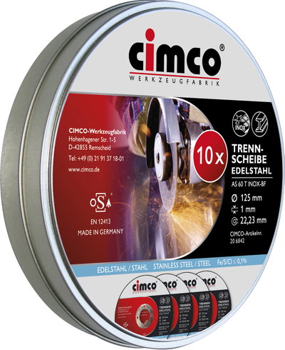 Trennscheiben in Dose Inox 10x 115x1,0mm AS60TINOX
