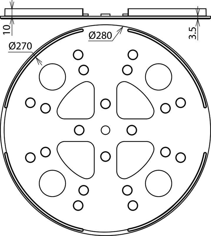 Unterlegplatte Kunststoff D 280mm schw. – Bild 2 von 2