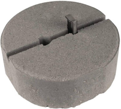 Betonsockel C45/55 8,5kg m. Keiltechnik D 240mm H 90mm Fangstangen D10/16mm-SET-