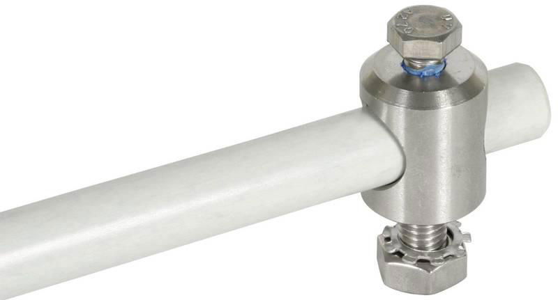 Befestigungsbolzen  D 16mm NIRO m. Schr. Mut. u. Zahnsch. f. DEHNiso