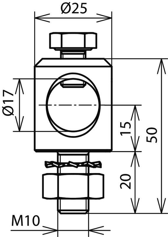 Befestigungsbolzen  D 16mm NIRO m. Schr. Mut. u. Zahnsch. f. DEHNiso – Bild 2 von 2