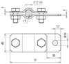 Erdungsrohrschelle D 48mm m. Anschlussbohrung D 11mm St/tZn