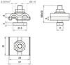 UNI-Erdungsklemme NIRO f. Rd 8-10mm u. Leiter 4-50mm² m. Schraube M8 u. Mutter