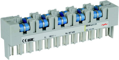 Blitzstromableiter DEHNrapid LSA Steckmagazin für 10 Doppeladern