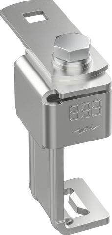 Anschlussklemme mit Klinge Niro f. Profile 36-52mm m. Anschlusslasche