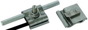 UNI-Erdungsklemme NIRO f. Rd 8-10mm u. Leiter 4-50mm² m. Schraube M8 u. Mutter