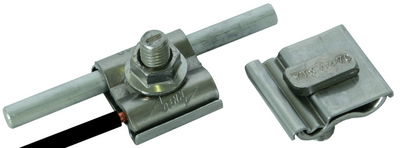 UNI-Erdungsklemme NIRO f. Rd 8-10mm u. Leiter 4-50mm² m. Schraube M10 u. Mutter