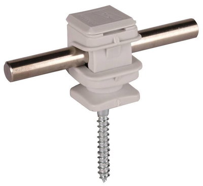 Leitungshalter DEHNsnap Kunststoff grau H 16mm f. Rd 8mm m. Holzgewindeschraube