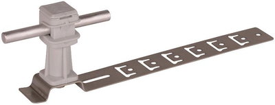 Dachleitungshalter UNIsnap NIRO/K-grau H 36mm Rd 8mm m. gepraegt. Strebe L 205mm