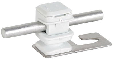 Dachleitungshalter f. Wellplattendaecher Profil 5/8 m. DEHNsnap 8mm NIRO/K-grau