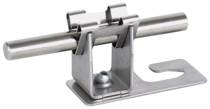 Dachleitungshalter f. Wellplattendaecher Profil 5/8 m. DEHNgrip Rd 8mm NIRO