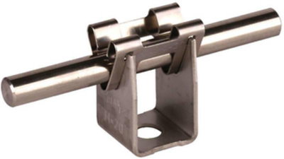 Leitungshalter DEHNgrip NIRO f. Rd 8mm H 20mm m. Befestigungsbohrung 7,8mm