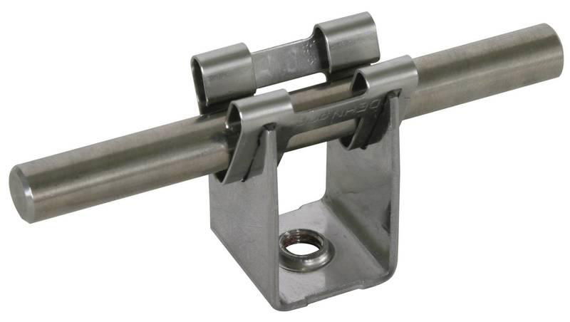 Leitungshalter DEHNgrip NIRO f. Rd 8mm H 20mm m. Befestigungsgewinde M6