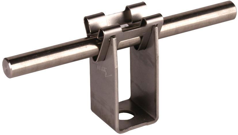 Leitungshalter DEHNgrip NIRO f. Rd 8mm H 32mm m. Befestigungsbohrung 7,8mm