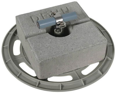 Dachleitungshalter mit Grundplatte und Betonstein fuer HVI-Leitung 20-23mm -SET-