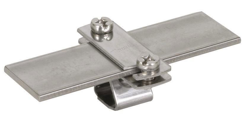 Leitungshalter NIRO m. Gewinde M8 f. Fl 30mm u. Rd 6-10mm
