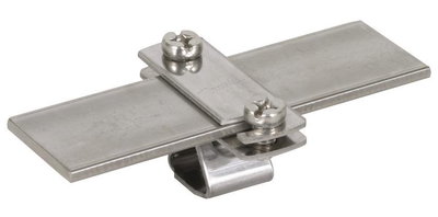 Leitungshalter NIRO m. Gewinde M8 f. Fl 30mm u. Rd 6-10mm