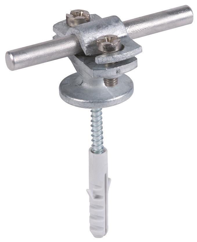 Leitungshalter m. Abdeckbund ZG f. Rd 7-10mm St/tZn m. Befest.-Material