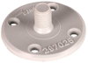 Befestigungsplatte D 40mm Kunststoff m. Gewindebolzen M8 m. 4 Bef.-Bohrungen