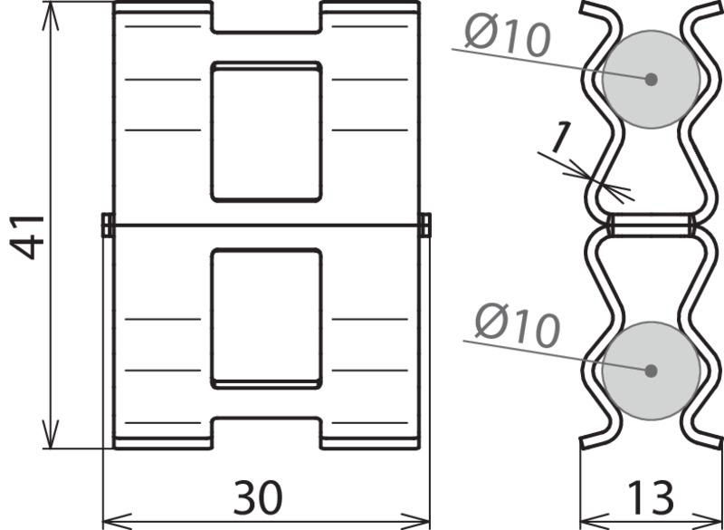 DEHNclip Bewehrungsklemme St/blank f. Rd 10mm / Rd 10mm – Bild 2 von 2