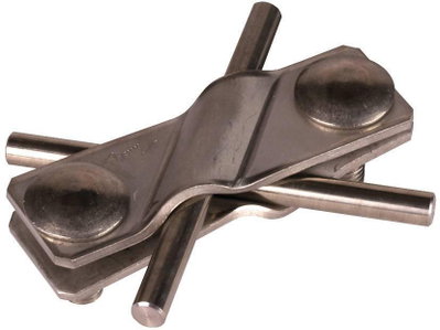 SV-Klemme NIRO (V4A) f. Fl 30/30mm - Rd 7-10/7-10mm - Rd 7-10/Fl 30mm