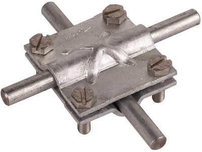 Kreuzstueck St/tZn f. Rd 8-10/8-10mm Rd 8-10/Fl 30mm o. Zwischenplatte