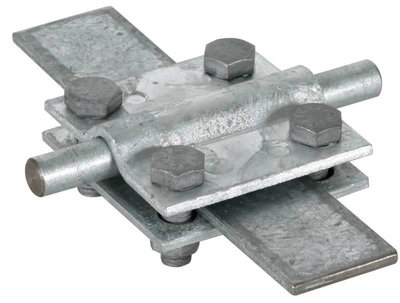 Kreuzstueck St/tZn f. Rd 8-10/Fl 30mm Fl 30/30mm o. Zwischenplatte