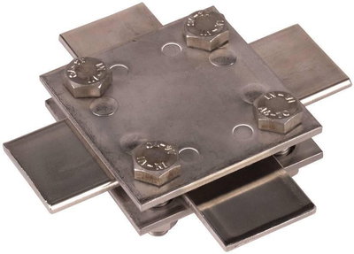 Kreuzstueck NIRO (V4A) f. Fl 30/30mm Abm. 60x60mm o. Zwischenplatte