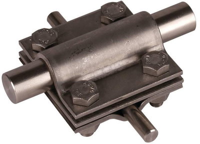 Kreuzstueck NIRO (V4A) f. Rd 8-10/16mm - Rd 16/Fl 30mm m. Zwischenplatte