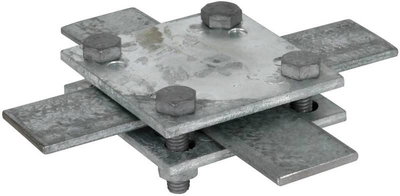 Kreuzstueck St/tZn f. Fl 30-40/30-40mm o. Zwischenplatte