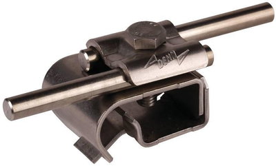 Dachrinnenklemme NIRO f. Wulst 16-22mm m. Doppelueberleger f. Rd 8-10mm