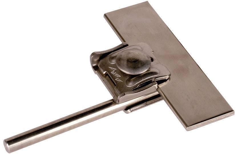 Falzklemme NIRO Klemmbereich 0,7-8mm m. Klemmbock f. Rd 6-10mm
