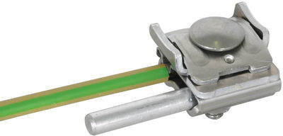 UNI-Falzklemme NIRO/Al f. Rd 8-10mm Leiter 4-50mm*2 f. Falze 0,7-8mm