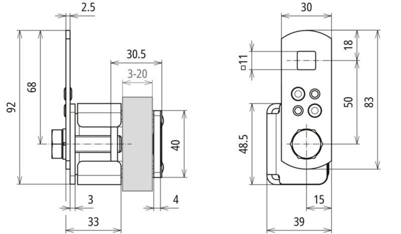 Anschlussklemme mit Klinge St/tZn f. Profile 3-20mm m. Anschlusslasche – Bild 2 von 2