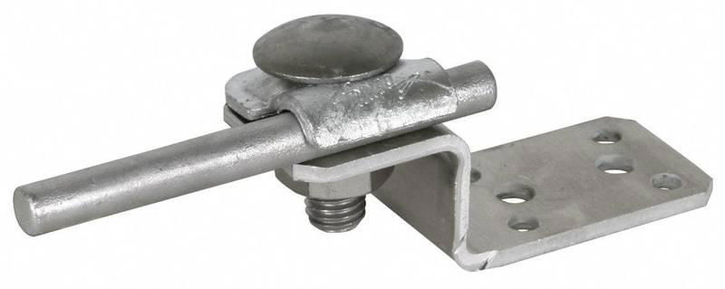 Anschlusslasche  Z-Form  Al m. Klemmbock f. Rd 6-10mm St/tZn