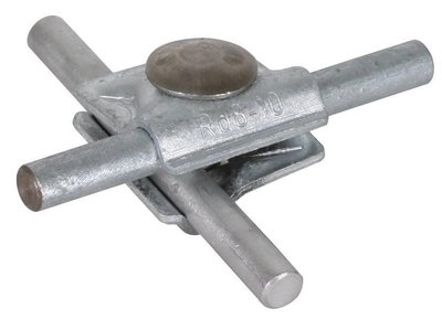 MV-Klemme St/tZn f. Rd 8-10mm m. Flach- rundschraube M10x35mm u. Mutter