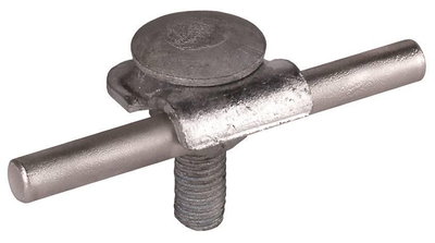 Klemmbock Rd 6-10mm St/tZn m. Flachrundschraube u. Mutter M10