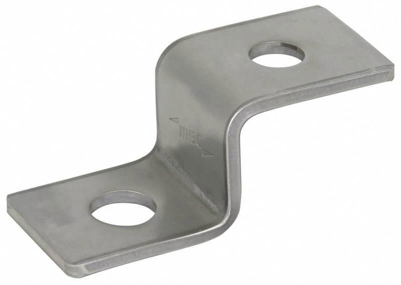 Endstueck Z-Form m.je 1 Bohrung D 10,5mm u. D 12,5mm NIRO