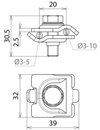 MMV-Klemme Niro (V4A) f. Rd 3-10mm m. Sechskantschraube M8x30