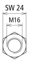 Sechskantmutter M16 NIRO A4 DIN 934
