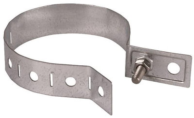 Regenrohrschelle 60-150mm St/tZn m. Anschluss-Bohrung D 10,5mm