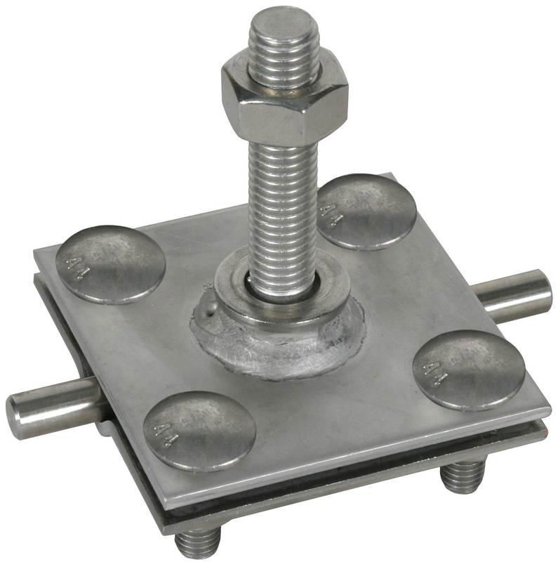 Anschlussklemme f. Erdungsfestpunkt M12 f. Rd 7-10/Fl30-40mm  NIRO (V4A)