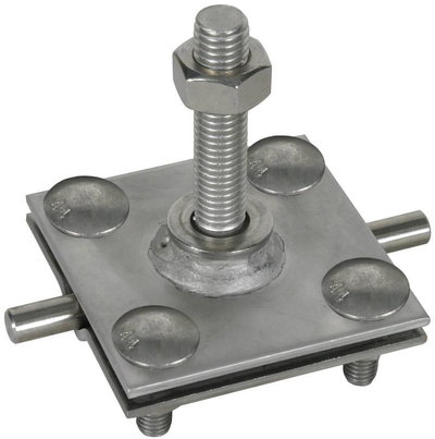 Anschlussklemme f. Erdungsfestpunkt M12 f. Rd 7-10/Fl30-40mm  NIRO (V4A)