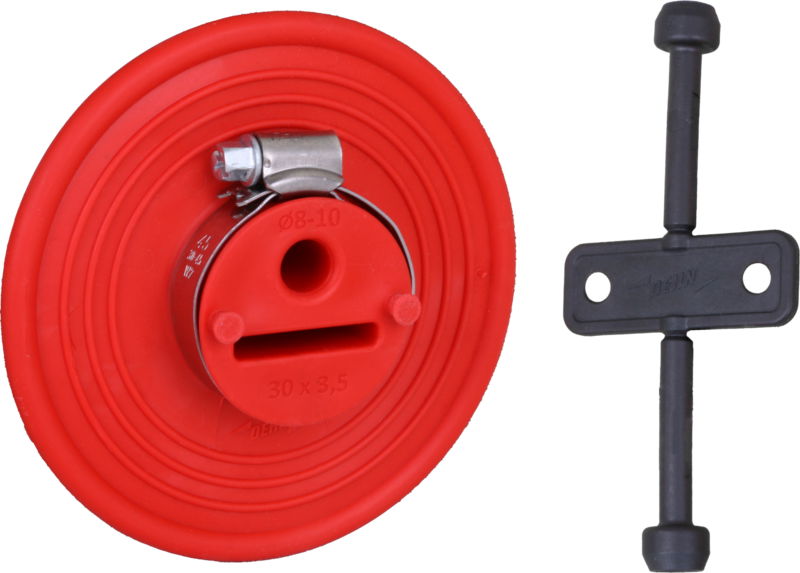 Druckwasserdichte Dichtmanschette fuer Rund- und Flachleiter D8-10mm / 30x3,5mm