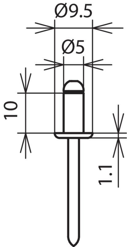 Blindniete D 5mm L 10mm AL/V2A (aehnl. DIN 7337 (EN 15979)) – Bild 2 von 2